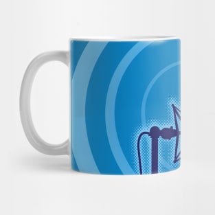 Studio Microphone on Blue Mug